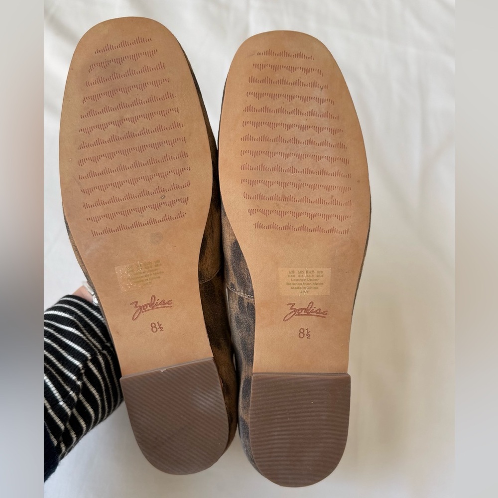 Zodiac Leopard Print Neutral Ballet Flats Size 8.5 – Chic Everyday Slip-On - Picture 8 of 9
